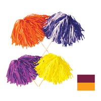 Golden-Yellow & Maroon Tissue Pom Pom - 320 Strand