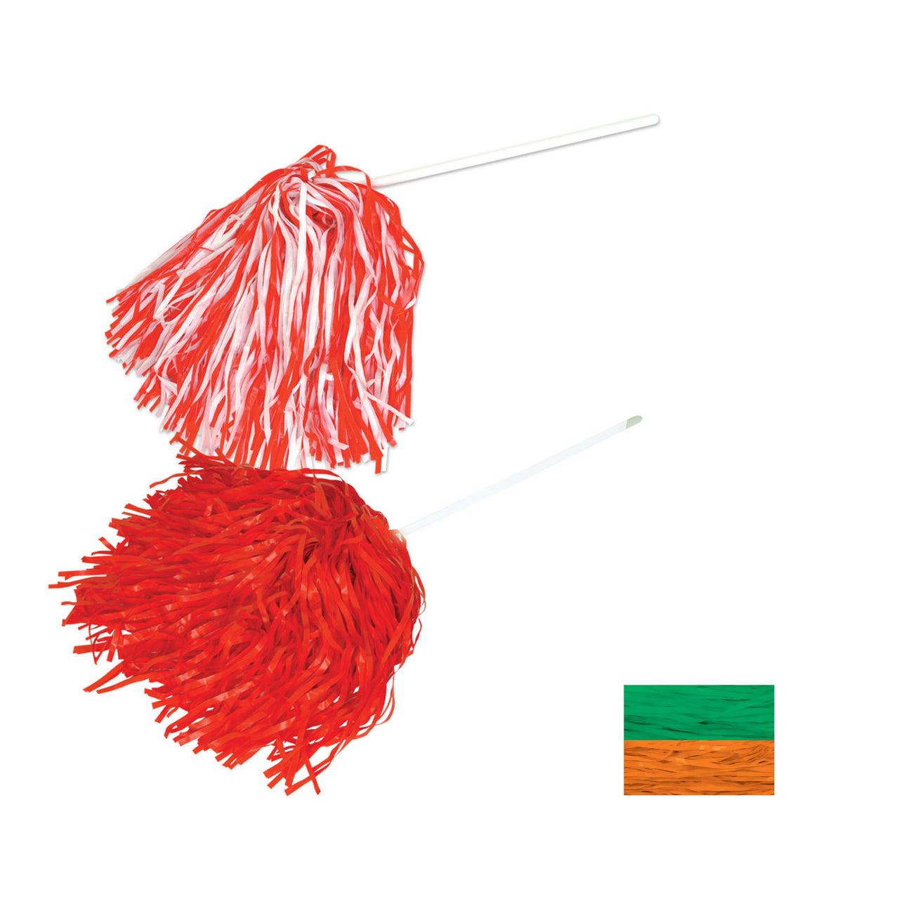 Green & Orange Poly Shaker - 512 Strand, Shakers, Football, School Spirit, Sports