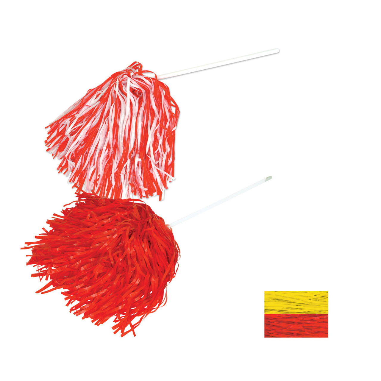 Golden-Yellow & Red Poly Shaker - 512 Strand, Shakers, Football, School Spirit, Sports