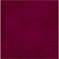 Bulk 600 pc Burgundy 2 Ply Luncheon Napkins  - Solid Color Party Tableware by Creative Converting