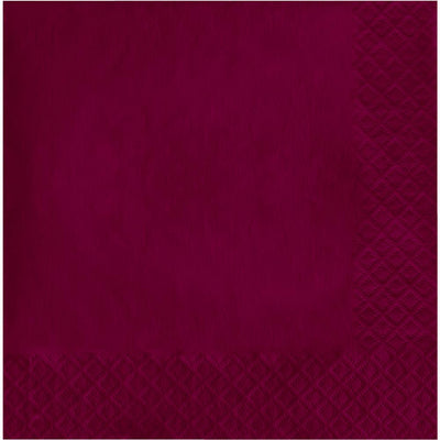 Bulk 600 pc Burgundy 2 Ply Luncheon Napkins  - Solid Color Party Tableware by Creative Converting