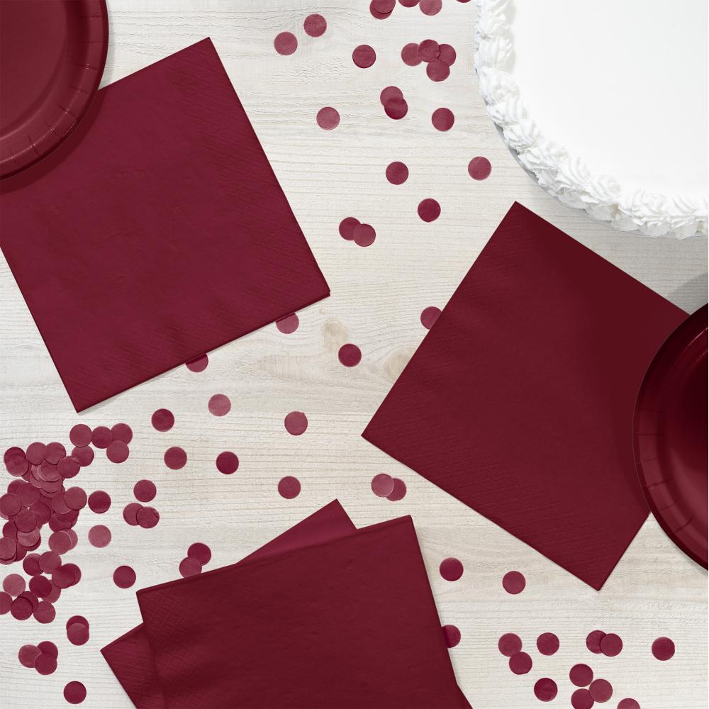 Bulk Burgundy 2 Ply Luncheon Napkins (600 per Case)