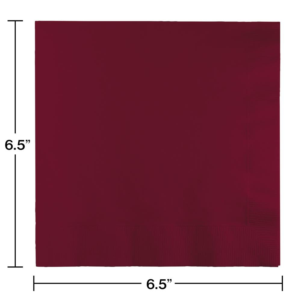 Bulk Burgundy 2 Ply Luncheon Napkins (600 per Case)