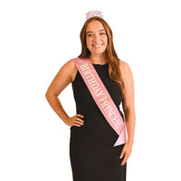 Birthday Princess Headband & Glittered Sash Set