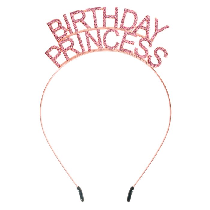 Birthday Princess Headband & Glittered Sash Set