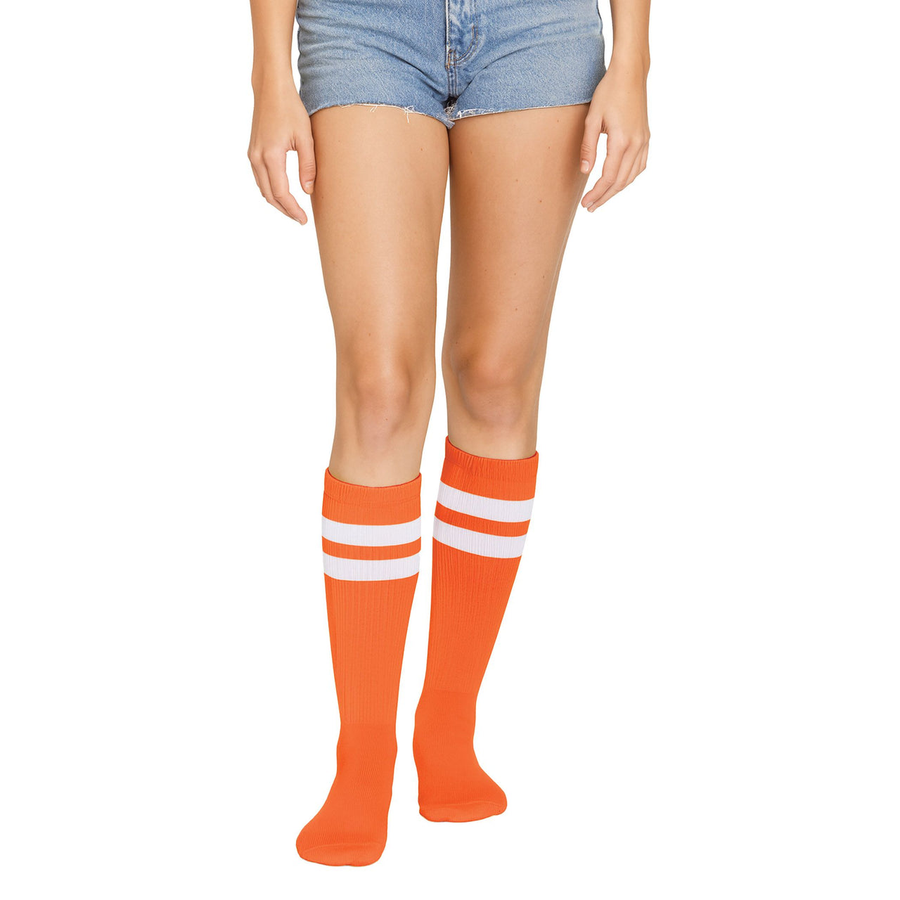 Orange Knee High Socks - Spirit, School & Halloween Fun!