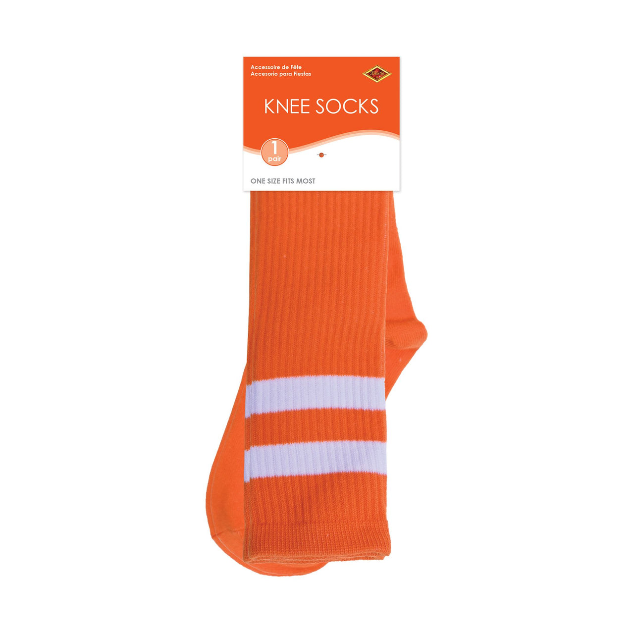 Orange Knee High Socks - Spirit, School & Halloween Fun!
