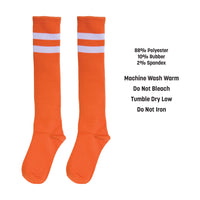 Orange Knee High Socks - Spirit, School & Halloween Fun!