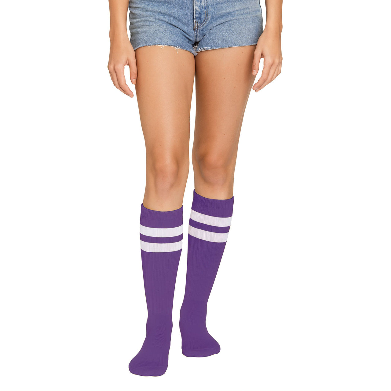 Purple Knee High Socks - Spirit, School & Halloween