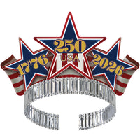 Semiquincentennial Patriotic Tiaras - 4 Pack