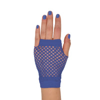 Blue Fishnet Gloves - One Size Fits Most