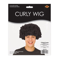 Curly Black Wig - Perfect for Costumes & Spirit Events
