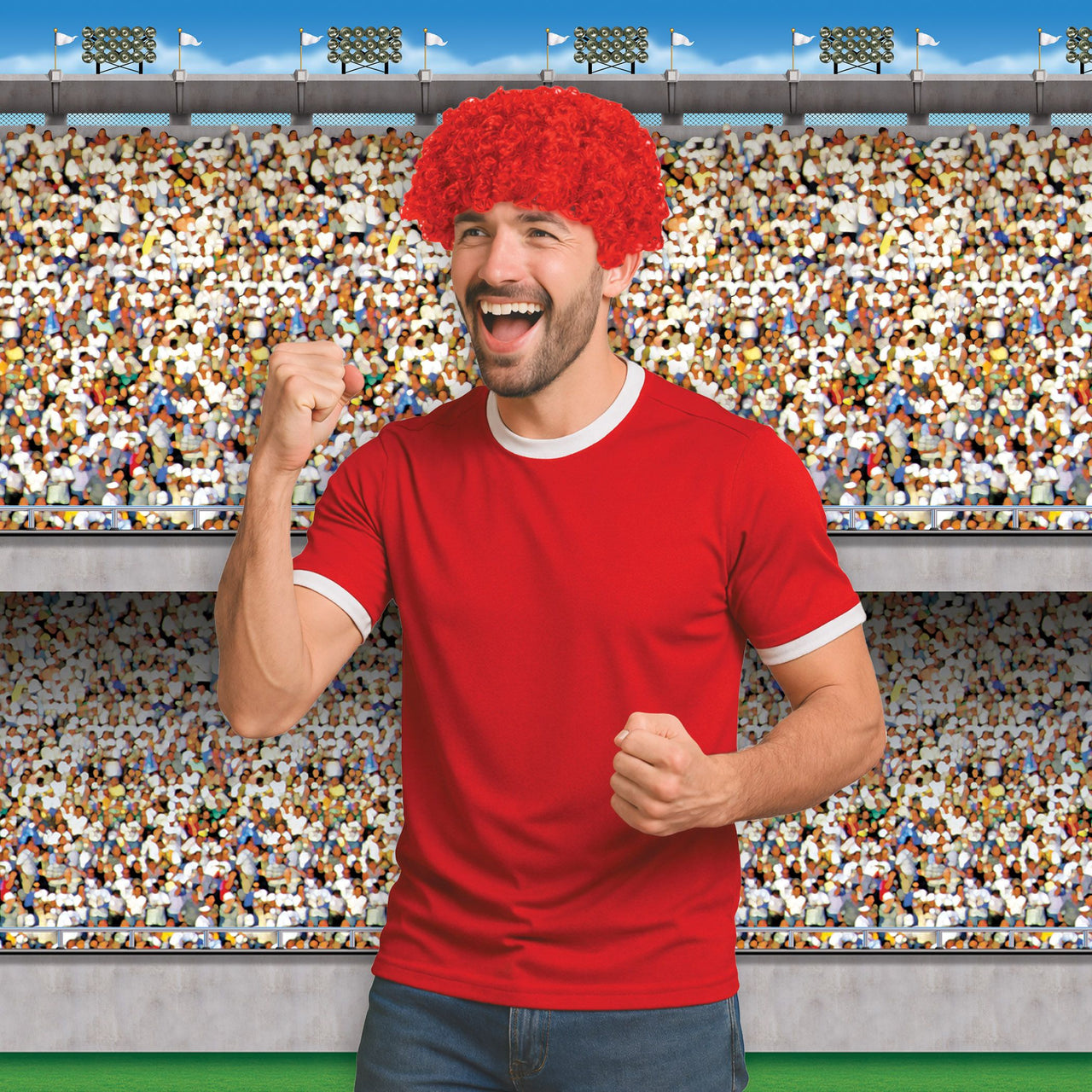 Red Curly Wig - Spirit, School, & Halloween Fun!
