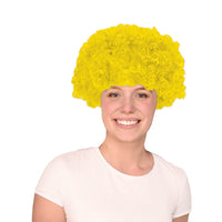 Vibrant Yellow Curly Wig - Spirit & School Event Accessory