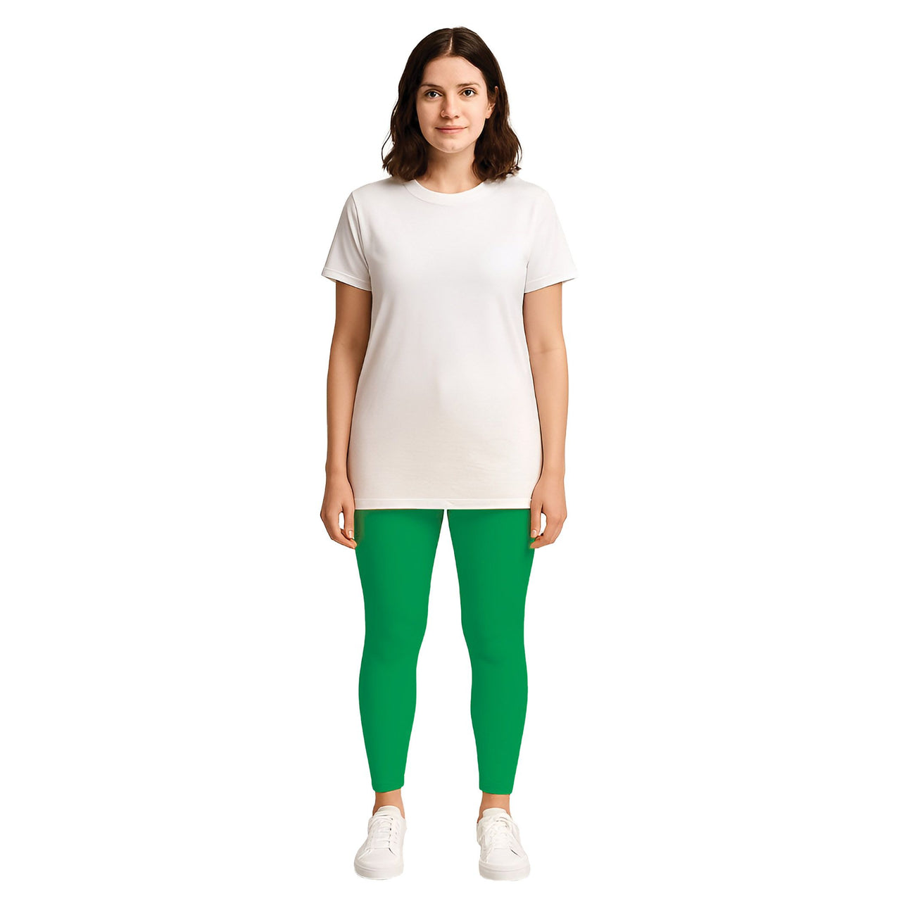 Green Footless Tights - One Size Fits Most Adults