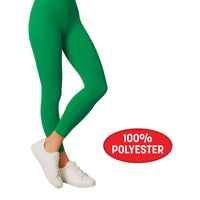 Green Footless Tights - One Size Fits Most Adults