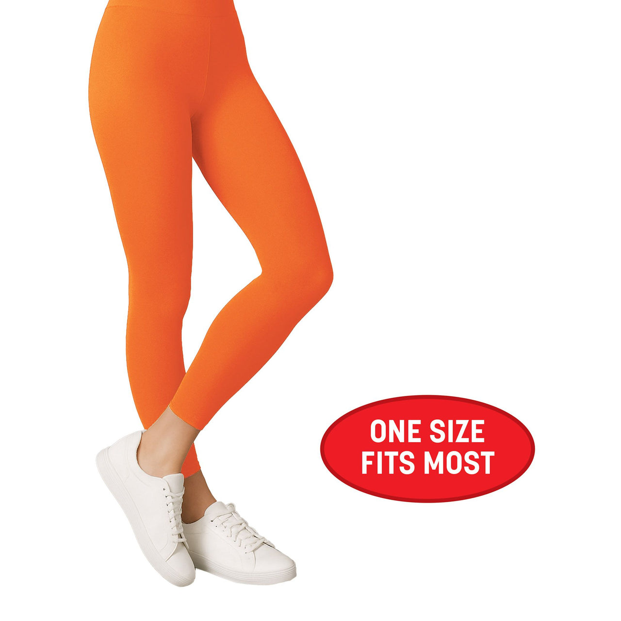 Orange Adult Footless Tights - One Size Fits Most