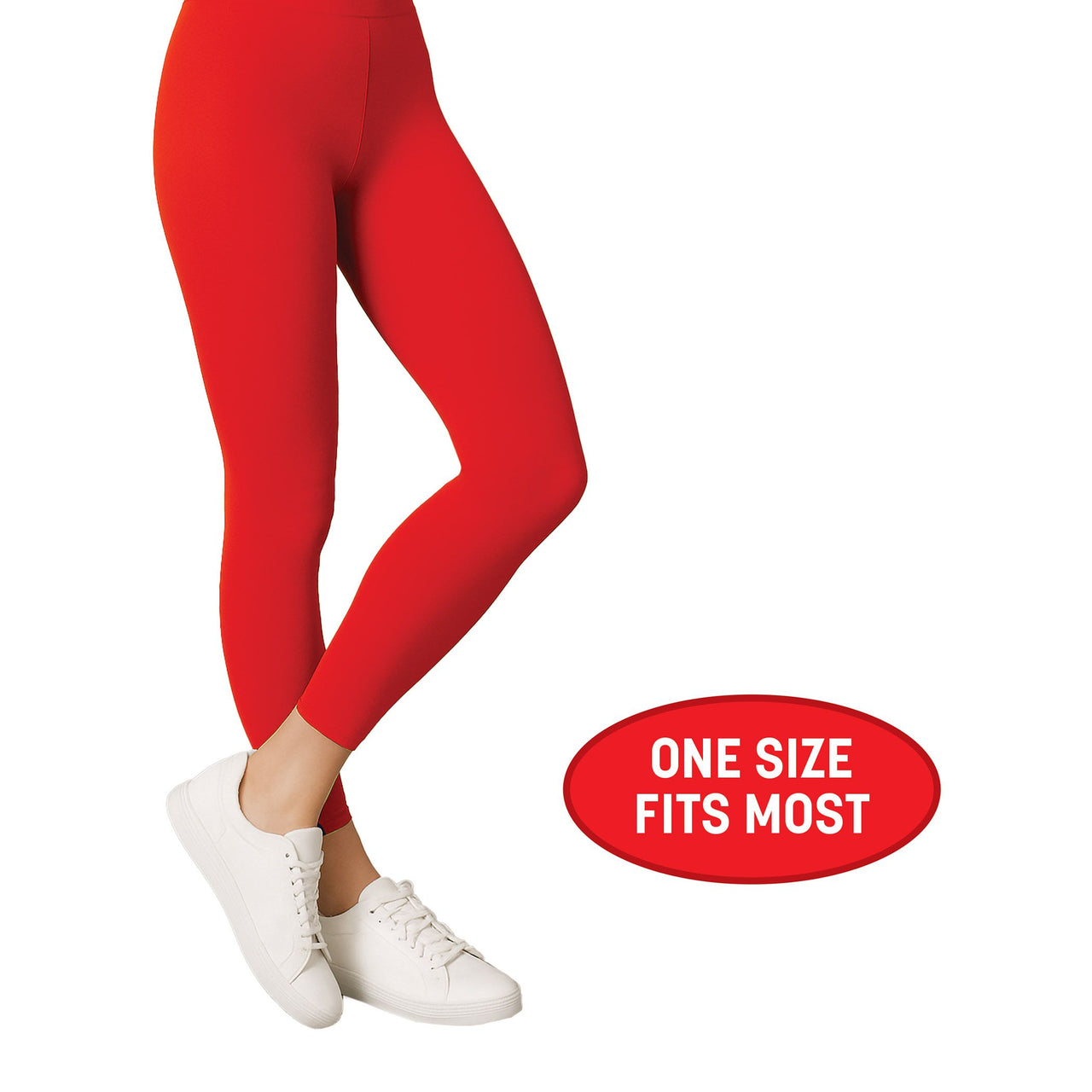 Red Adult Footless Tights - One Size Fits Most