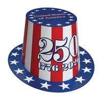 Semiquincentennial Patriotic Paper Hi-Hat (25-Pack)