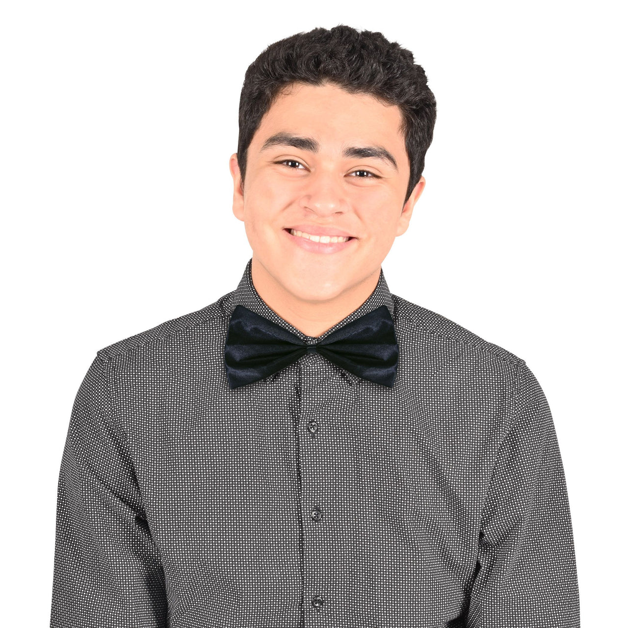 Black Elastic Bow Tie - One Size Fits Most