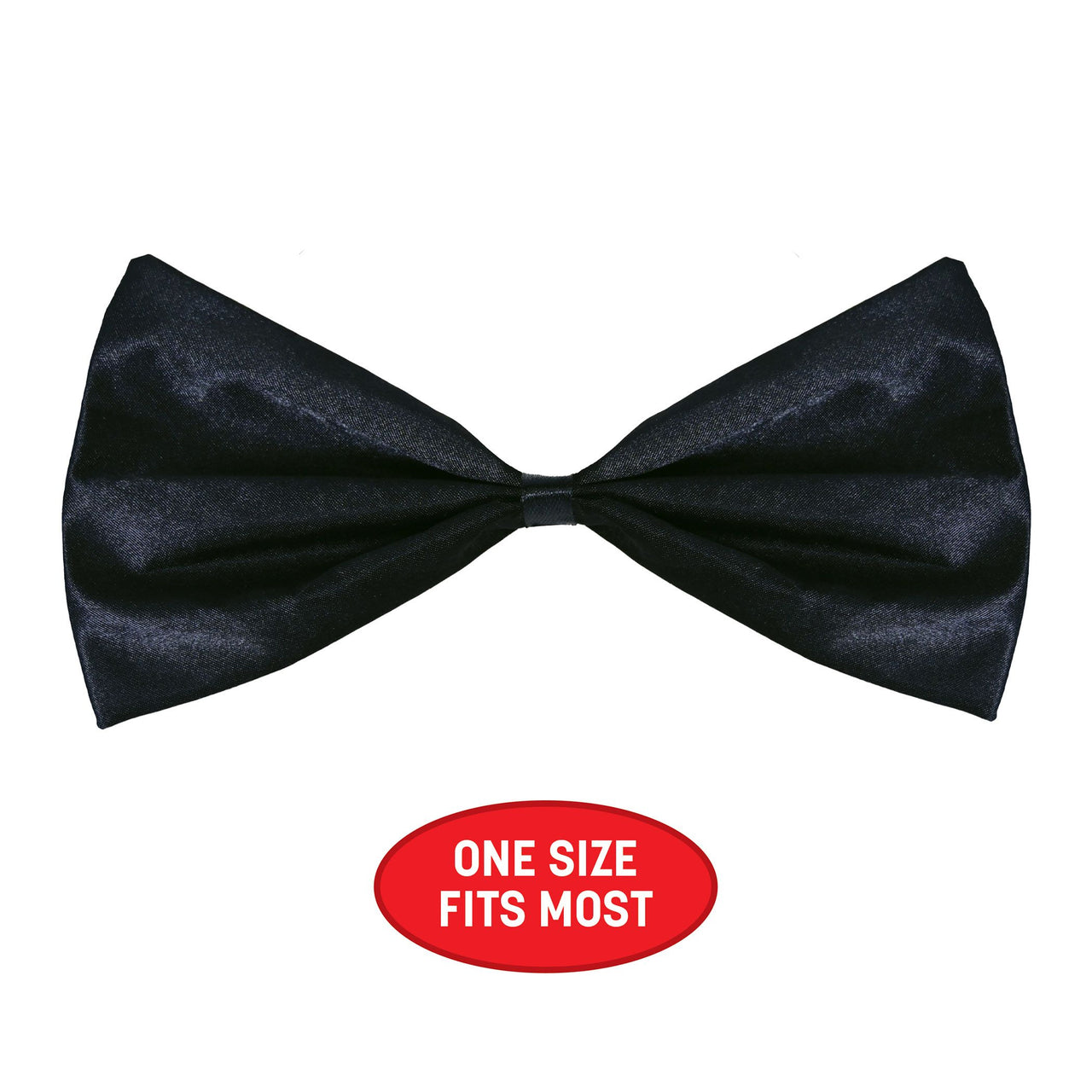 Black Elastic Bow Tie - One Size Fits Most