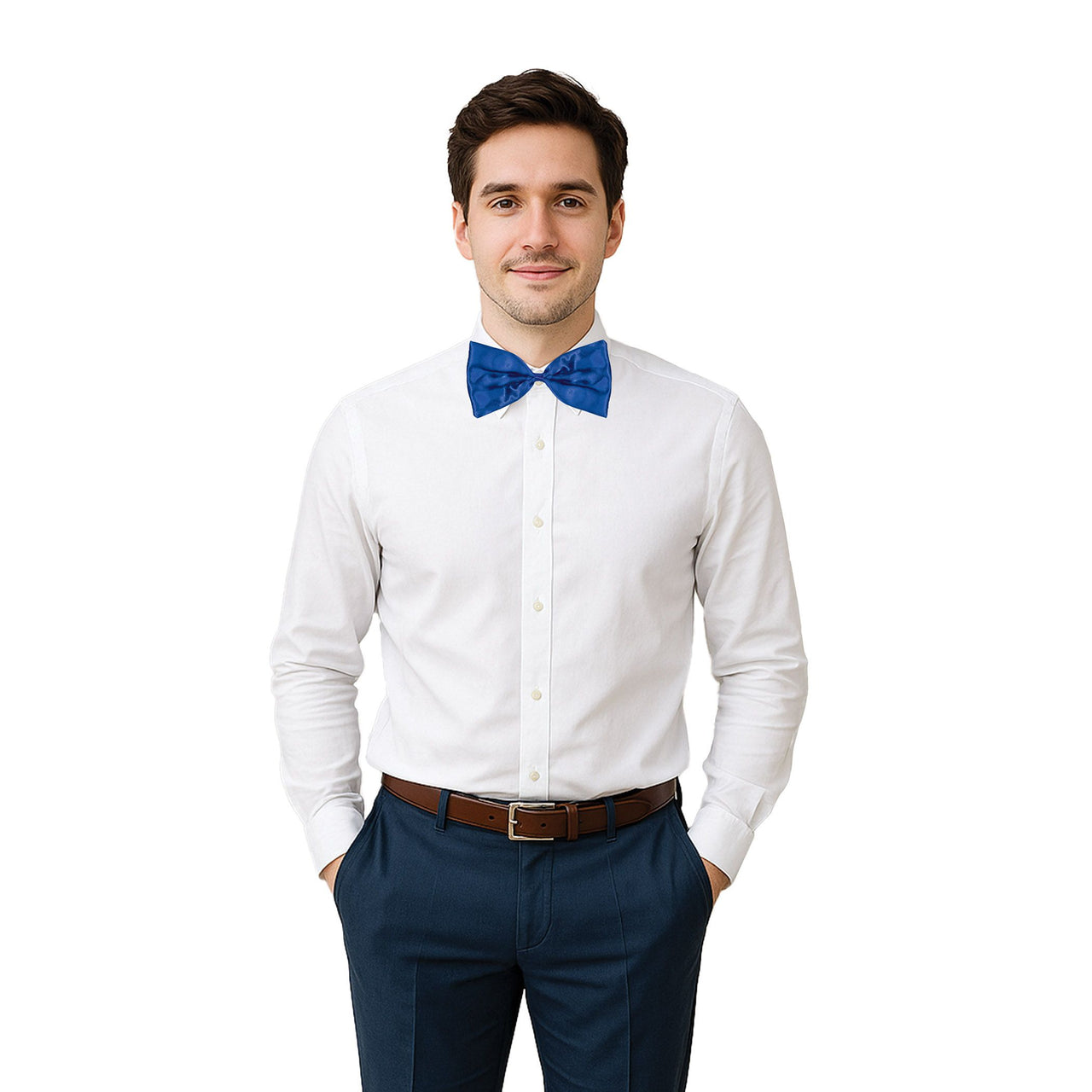 Blue Bow Tie - One Size Fits Most with Elastic Band