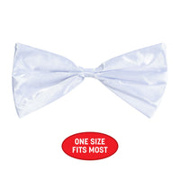 White Bow Tie - Elastic Attached | One Size Fits Most