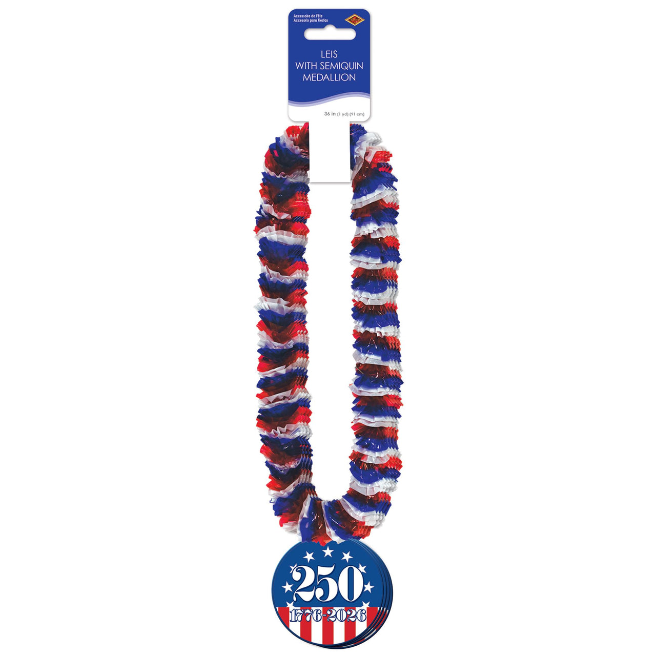Semiquincentennial Poly Leis - Patriotic 4-Pack