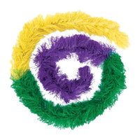 Mardi Gras Fluffy Boa - Gold, Green & Purple | 5 ft 11 inch