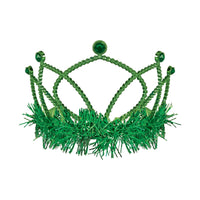 Green Plastic Tiara with Combs - Spirit & School Pride