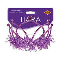 Purple Plastic Tiara with Combs - Spirit & School Event