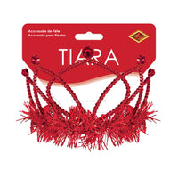 Red Plastic Tiara with Combs - Spirit & School Events