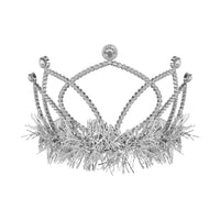 White Plastic Tiara with Combs - Spirit & School Events
