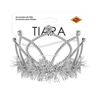 White Plastic Tiara with Combs - Spirit & School Events