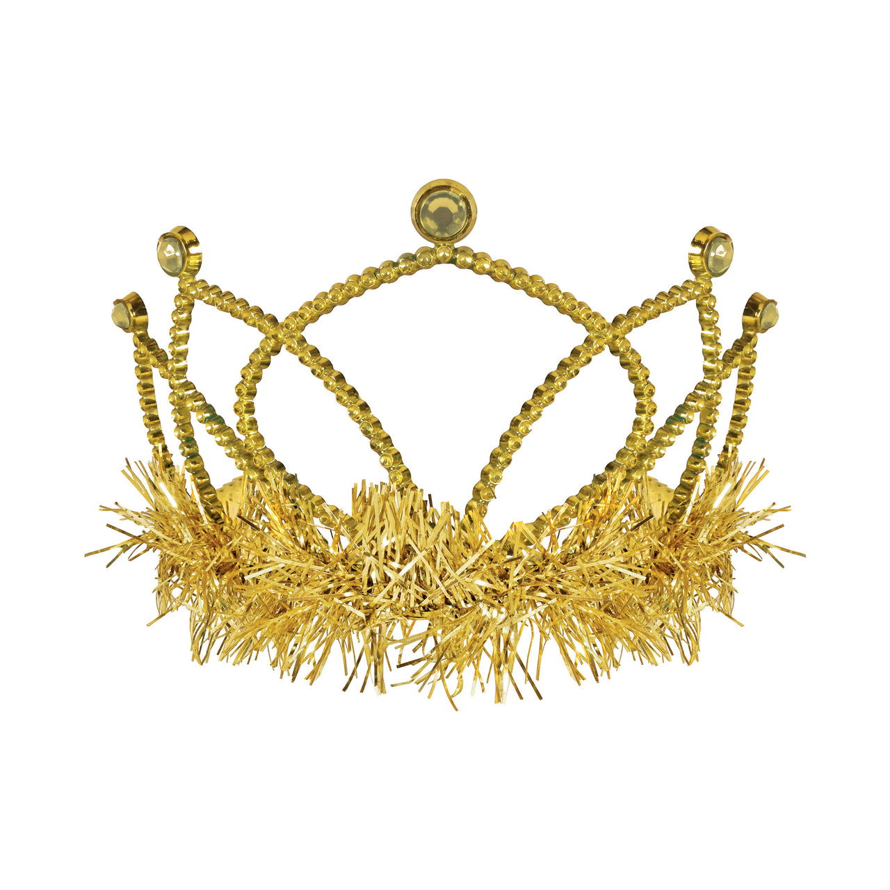 Yellow Plastic Tiara with Combs - Spirit & School Spirit