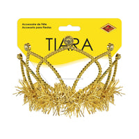 Yellow Plastic Tiara with Combs - Spirit & School Spirit