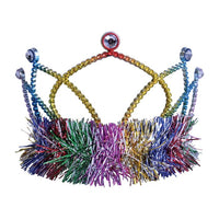 Rainbow Plastic Tiara with Combs - Fun Party Accessory