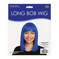 Blue Long Bob Wig - Perfect for Costumes & Spirit Events