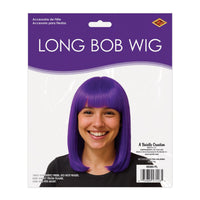 Purple Long Bob Wig - Spirit, School, & Halloween Fun