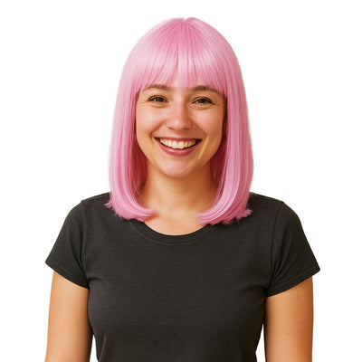 Pink Long Bob Wig - Spirit & Halloween Fun