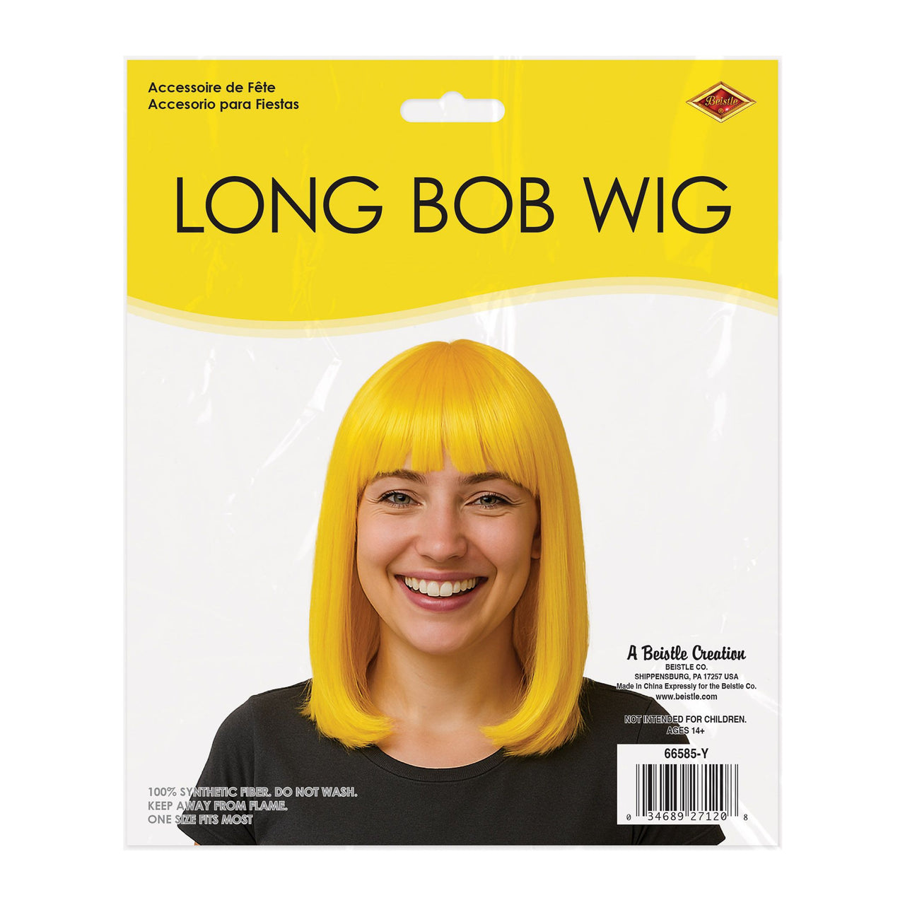 Yellow Long Bob Wig - Spirit & Halloween Costume Accessory