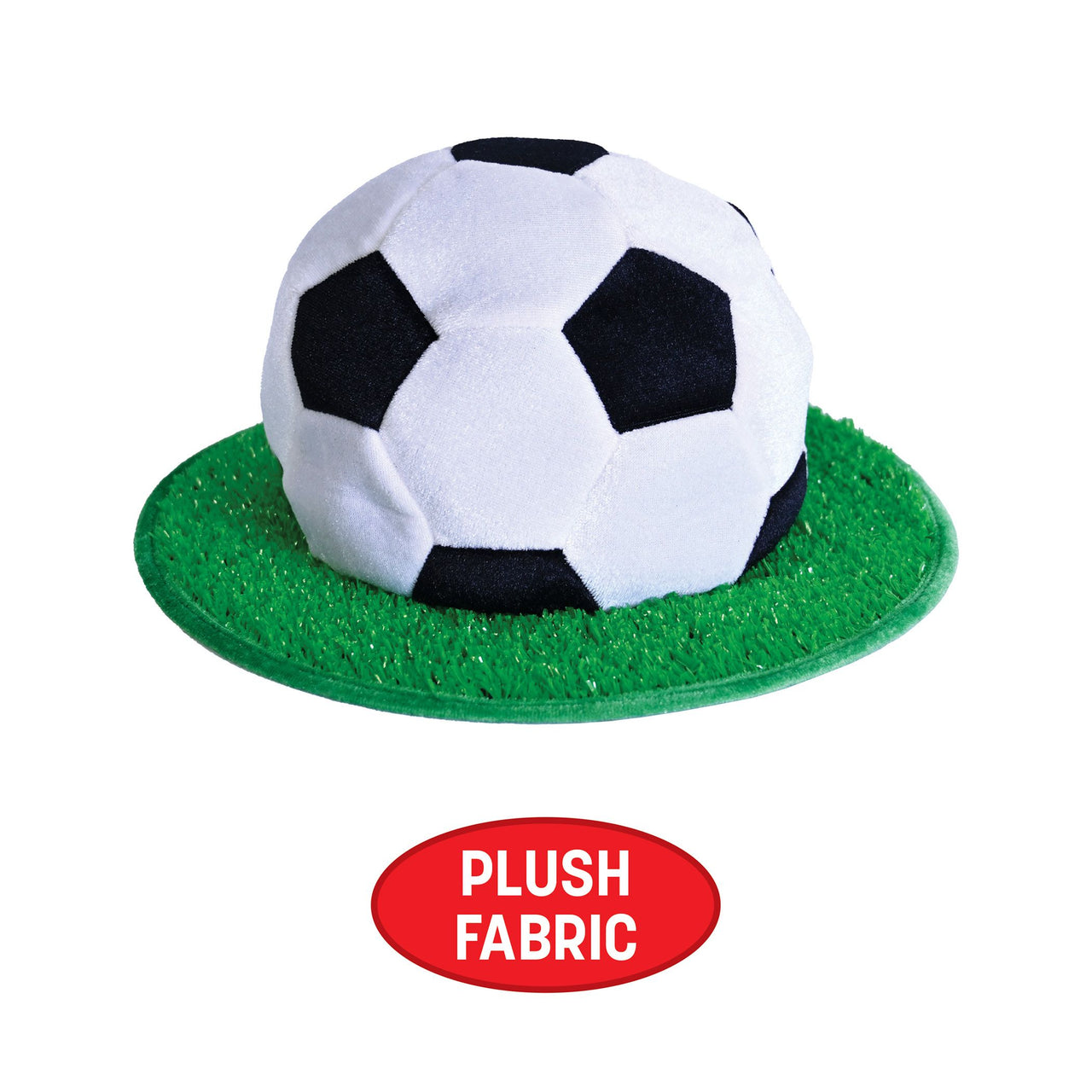 Plush Soccer Ball Hat - One Size Fits Most Sports Fans