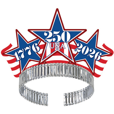 Patriotic Semiquincentennial Tiaras - 4 Pack