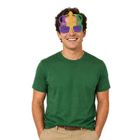 Glitter Mardi Gras Crown Glasses - Festive Costume Accessory - view 2