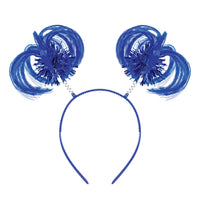 Blue Ponytail Bopper Headband - Spirit & School Fun
