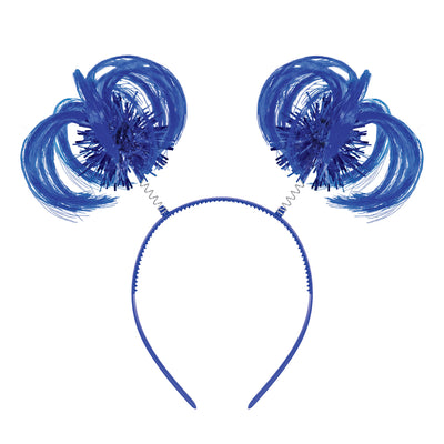 Blue Ponytail Bopper Headband - Spirit & School Fun