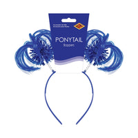 Blue Ponytail Bopper Headband - Spirit & School Fun