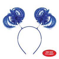 Blue Ponytail Bopper Headband - Spirit & School Fun