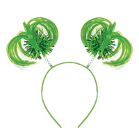 Green Ponytail Boppers Headband - School Spirit & Halloween