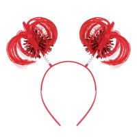 Red Ponytail Boppers - Fun Spirit Headband